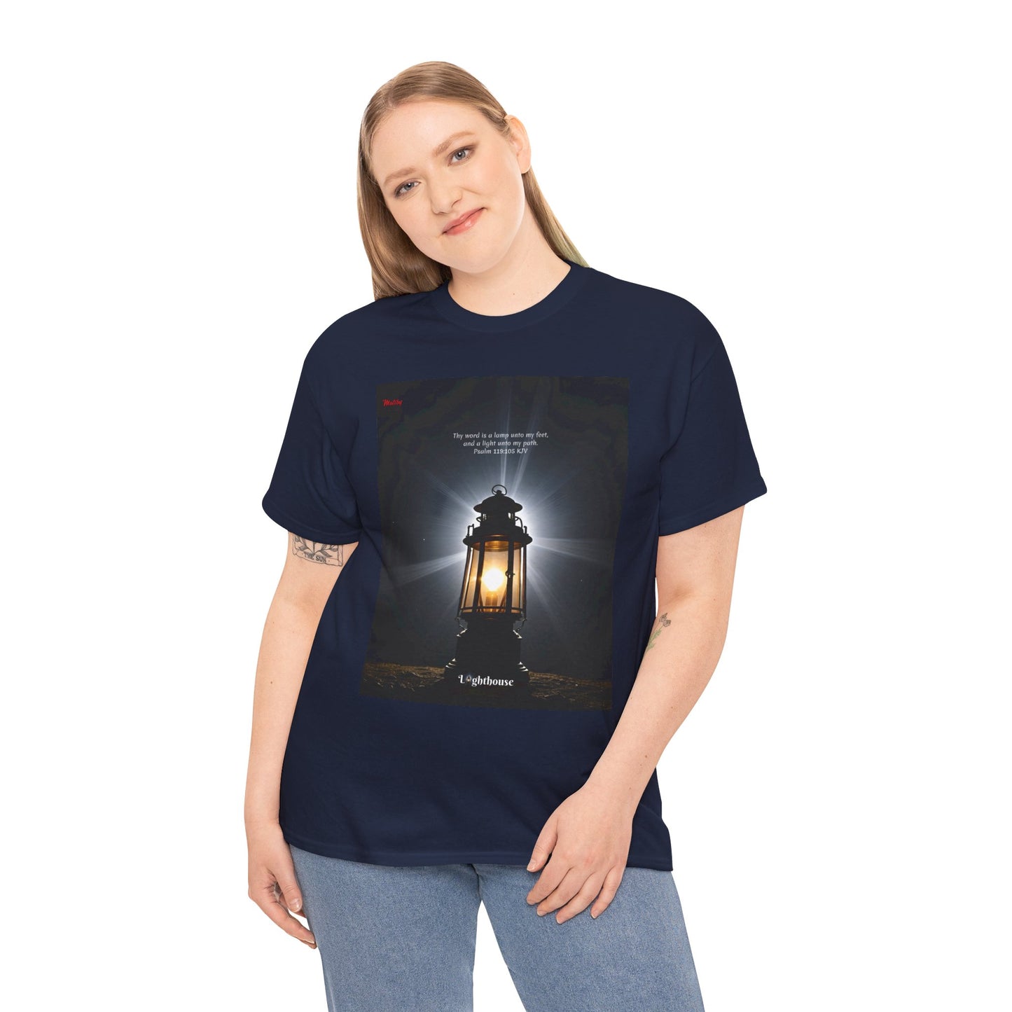 Lighthouse Psalm 119 Unisex Heavy Cotton Tee