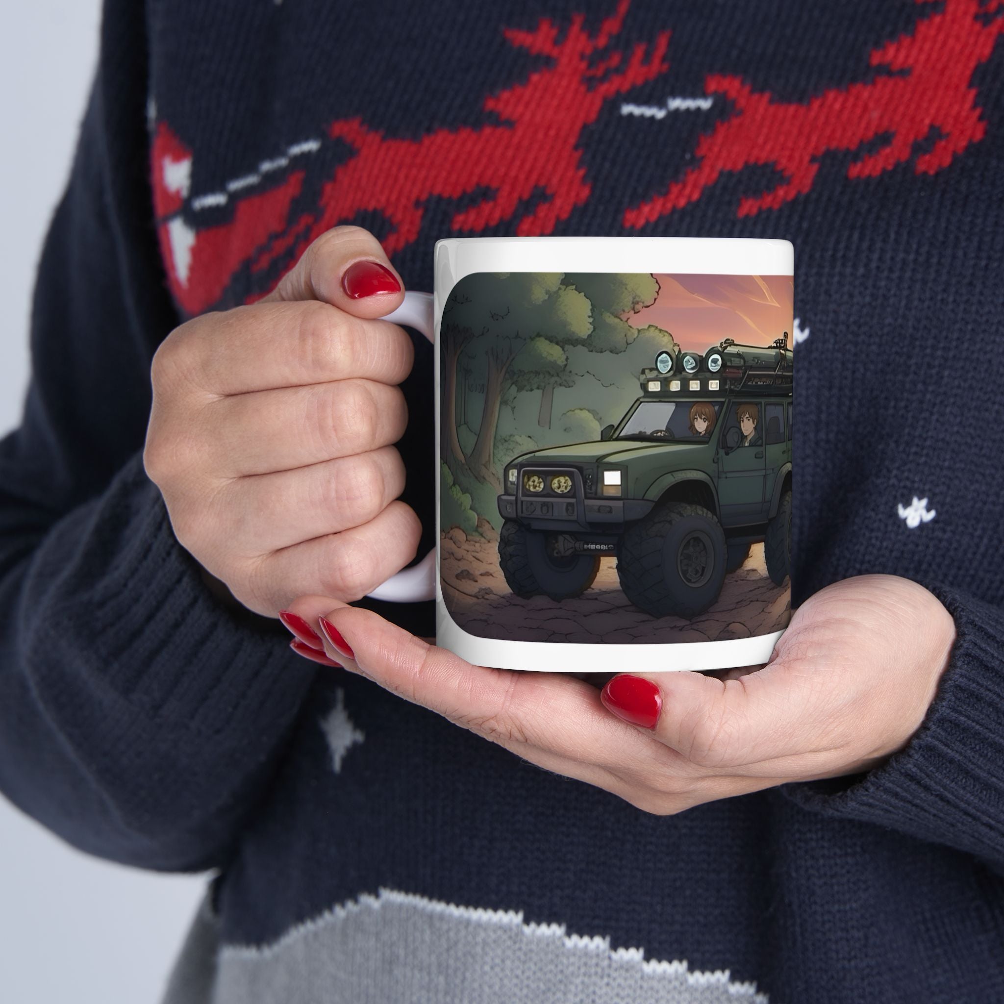 Adventure 4x4 Trucks #43, Future Engineers On The Move White Ceramic Mug — Find Your Path To The Essentials Cup (11oz & 15oz)