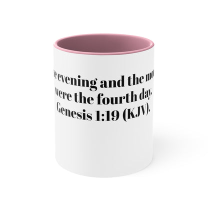 Bible Speaks Gen 1:19 Accent Mug, 11oz