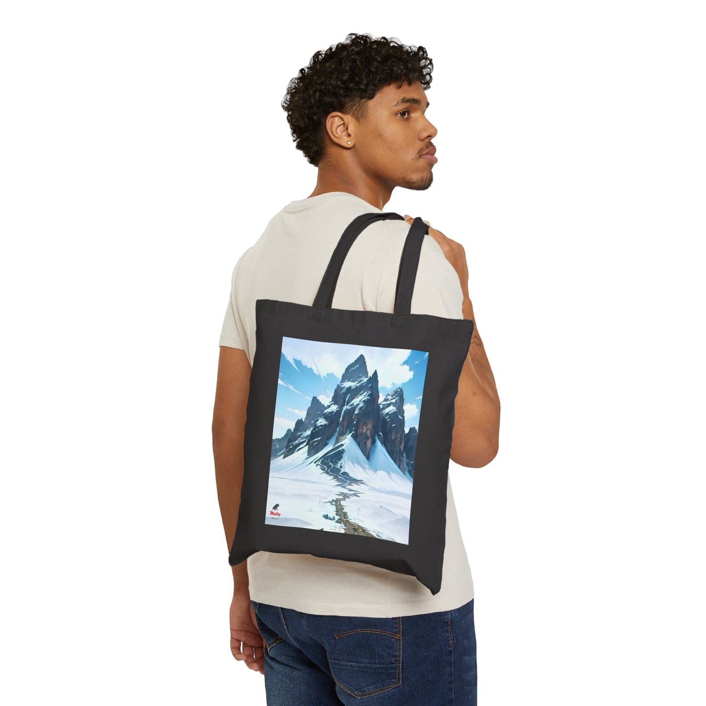 Volcano/Alps Cotton Canvas Tote Bag