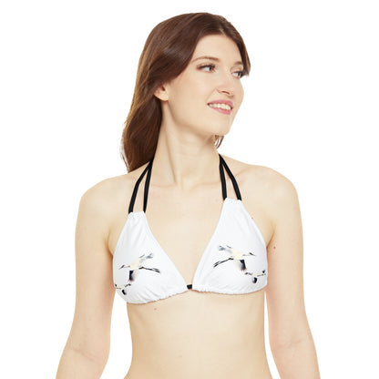 White Strappy Bikini Set (AOP)