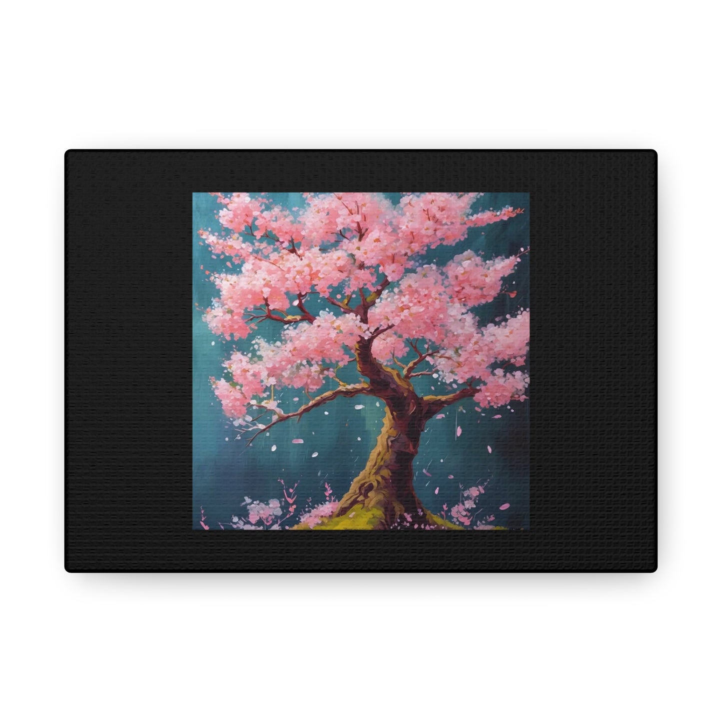 Cherry Blossom Black Canvas Gallery Wraps