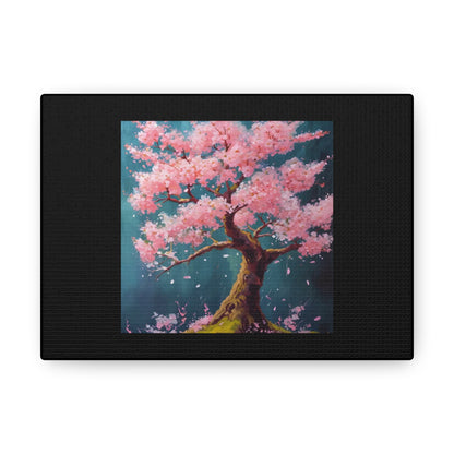 Cherry Blossom Black Canvas Gallery Wraps