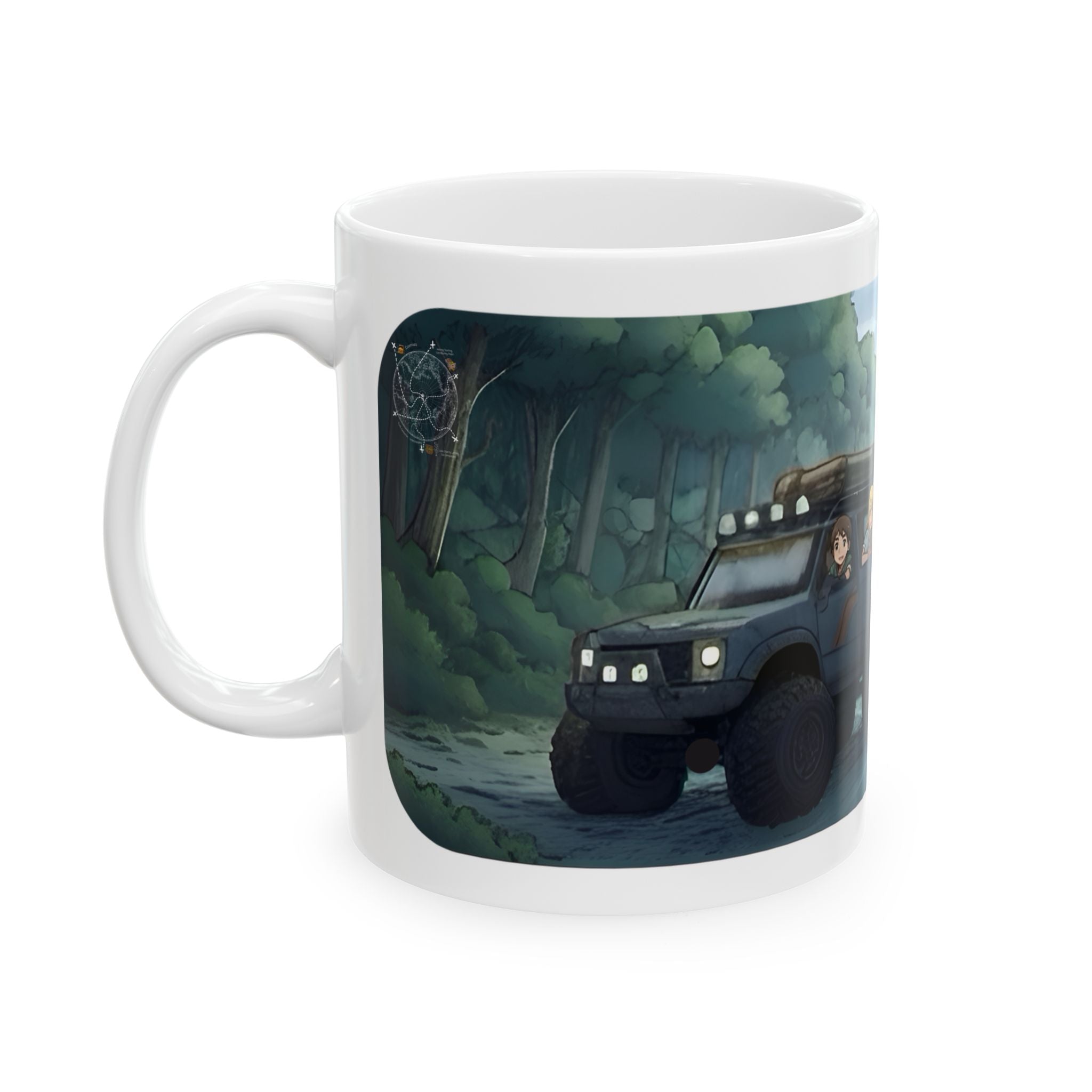 Adventure 4x4 Trucks #31, Young Adults On The Move White Ceramic Mug — Find Your Path To The Essentials Cup (11oz & 15oz)