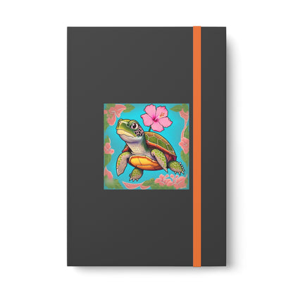 Turtle Flower Color Contrast Notebook - Ruled