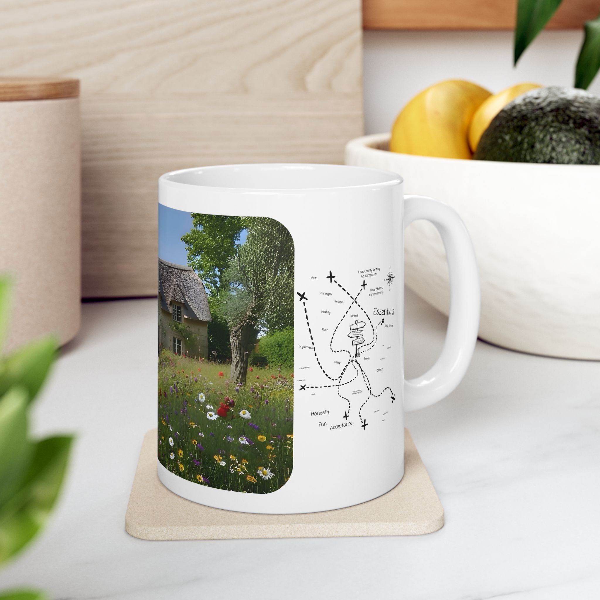 Cozy Architecture & Dreamy Landscapes #19 White Ceramic Mug – Homes Home Sweet Home Cup (11oz/15oz)
