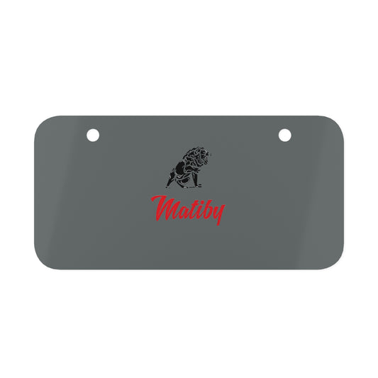 Matiby Dark Grey Mini License Plate