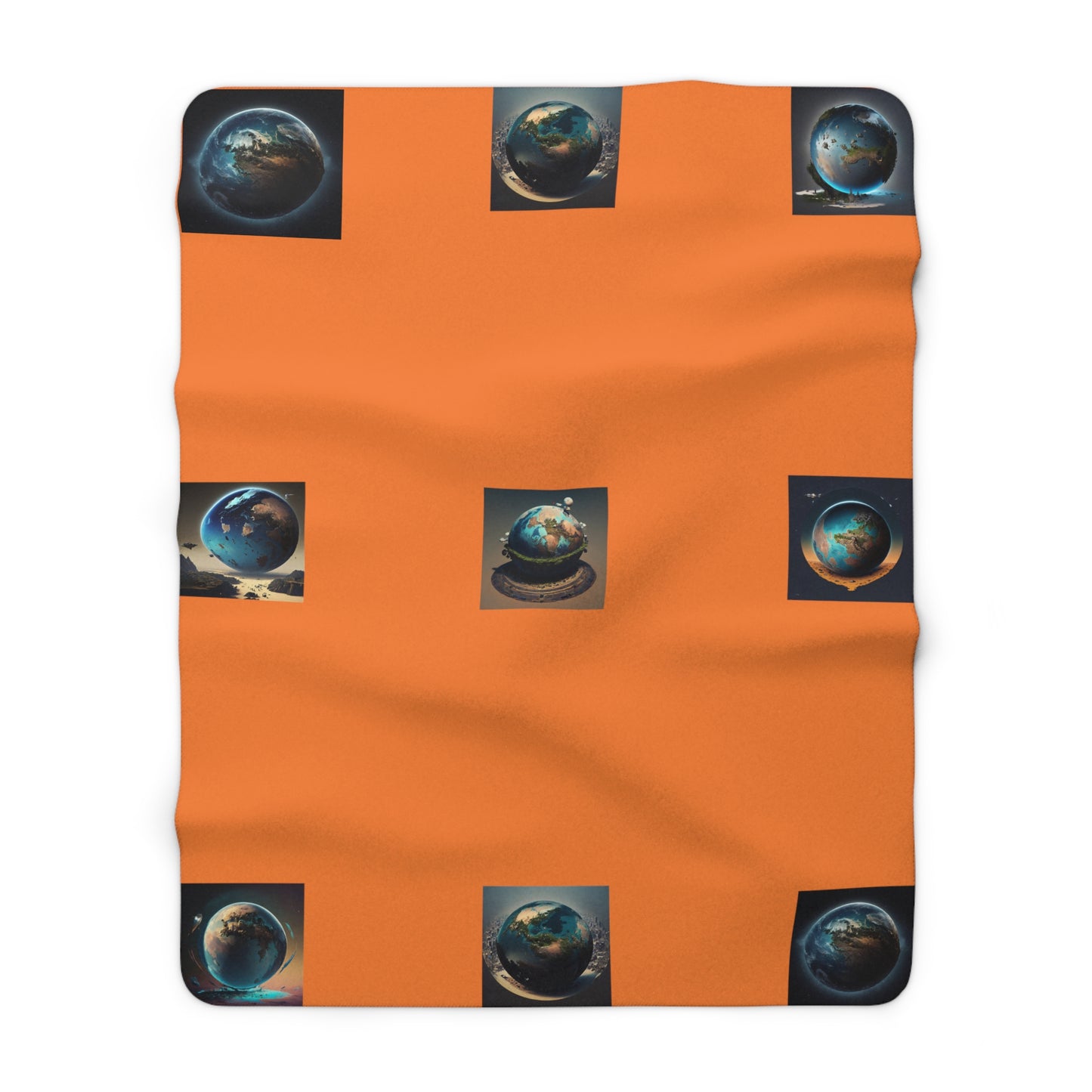 Matiby MEK Orange Sherpa Fleece Blanket