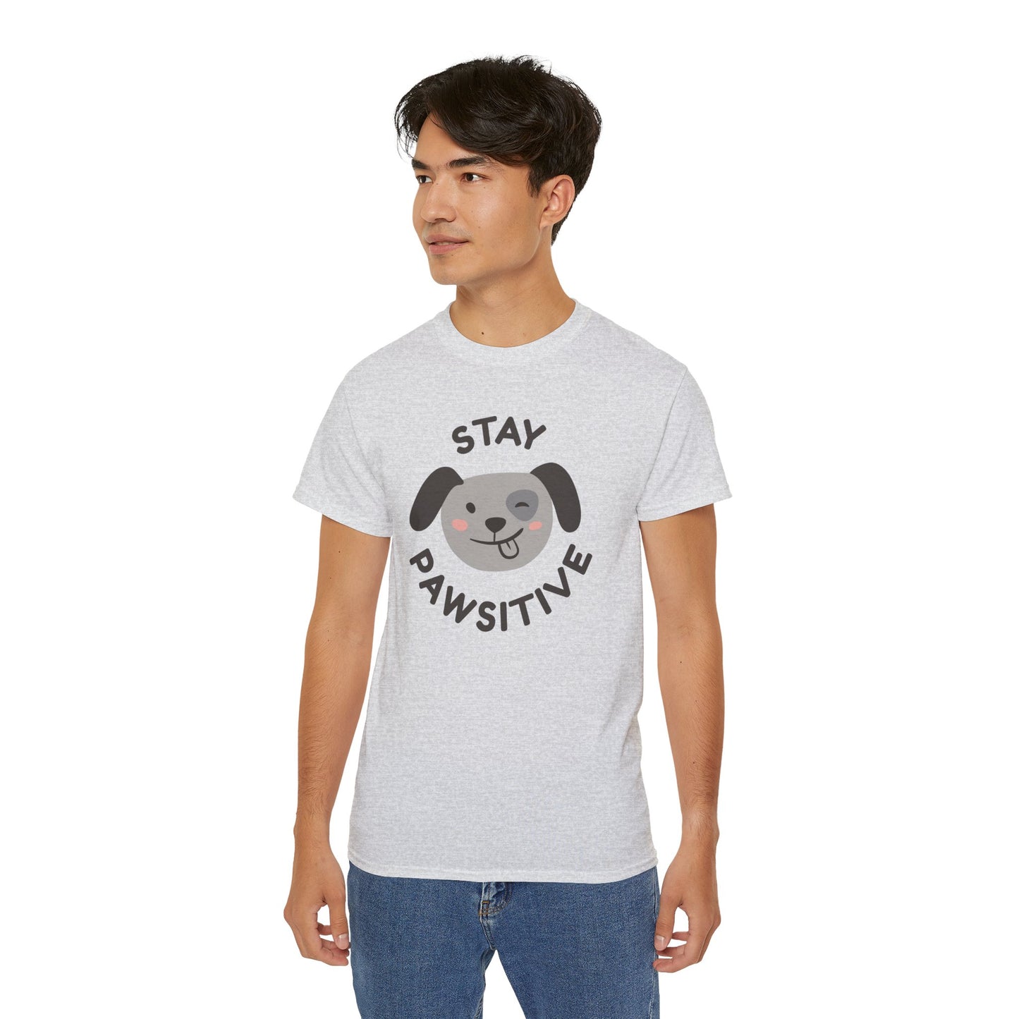 Stay Pawsitive Unisex Ultra Cotton Tee