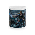 Lady Liberty Unbound #2 White Ceramic Mug — USA Standing Strong Against Darkness Cup