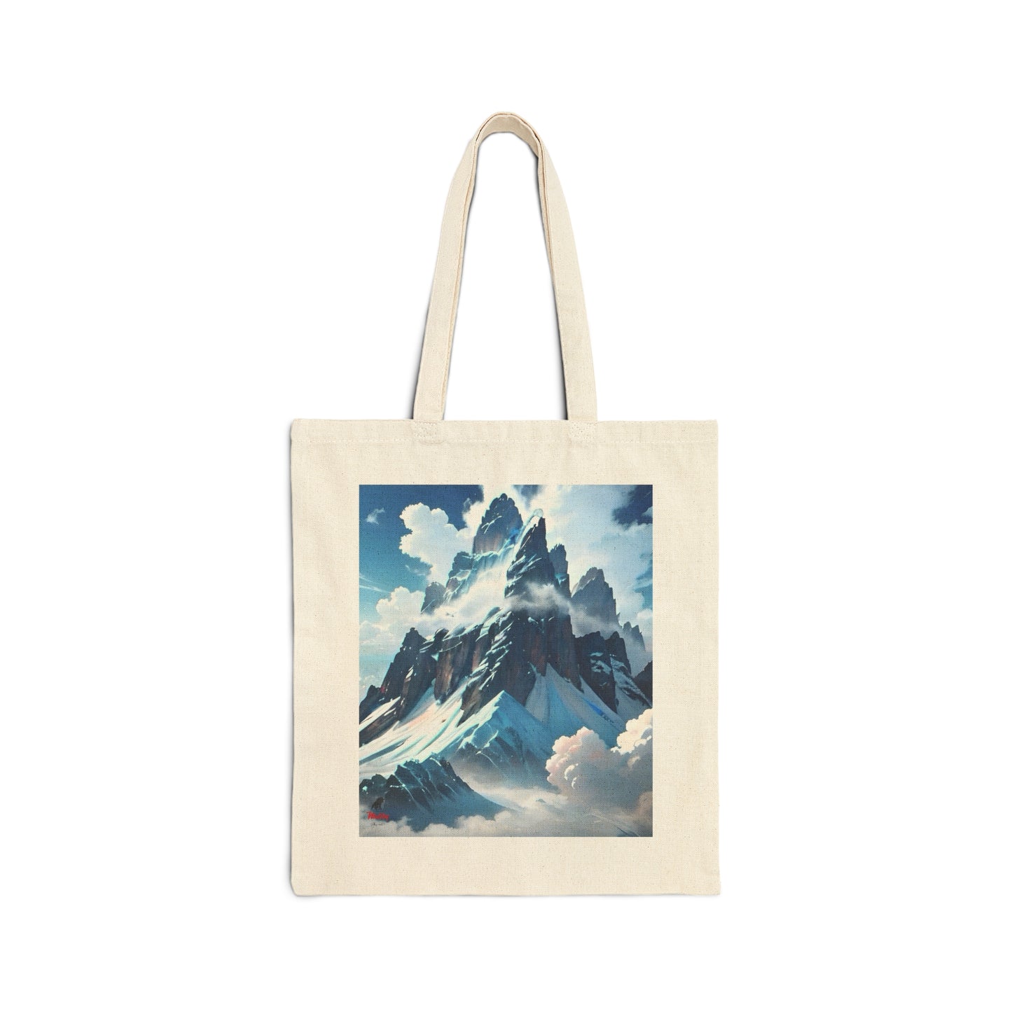 Volcano/Alps Cotton Canvas Tote Bag