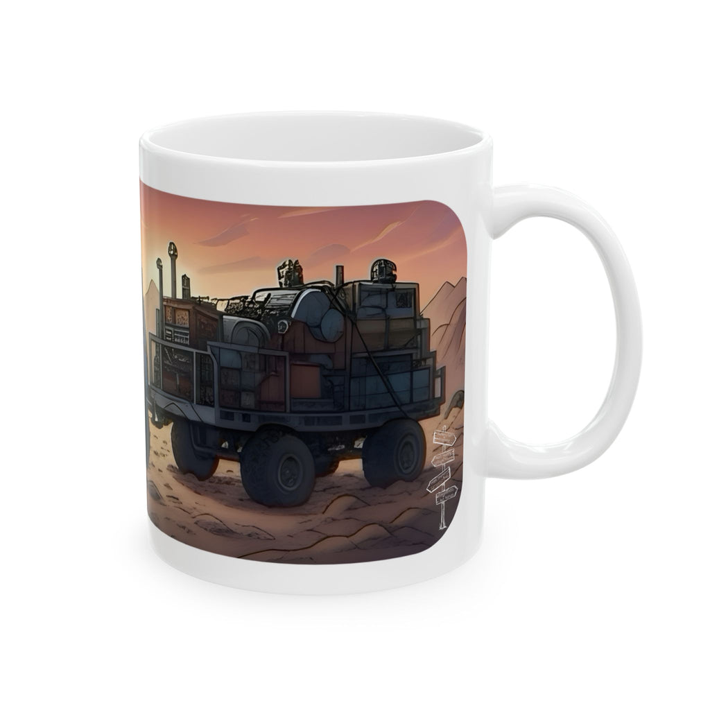 Adventure 4x4 Trucks #42, Family On The Move White Ceramic Mug — Find Your Path To The Essentials Cup (11oz & 15oz)