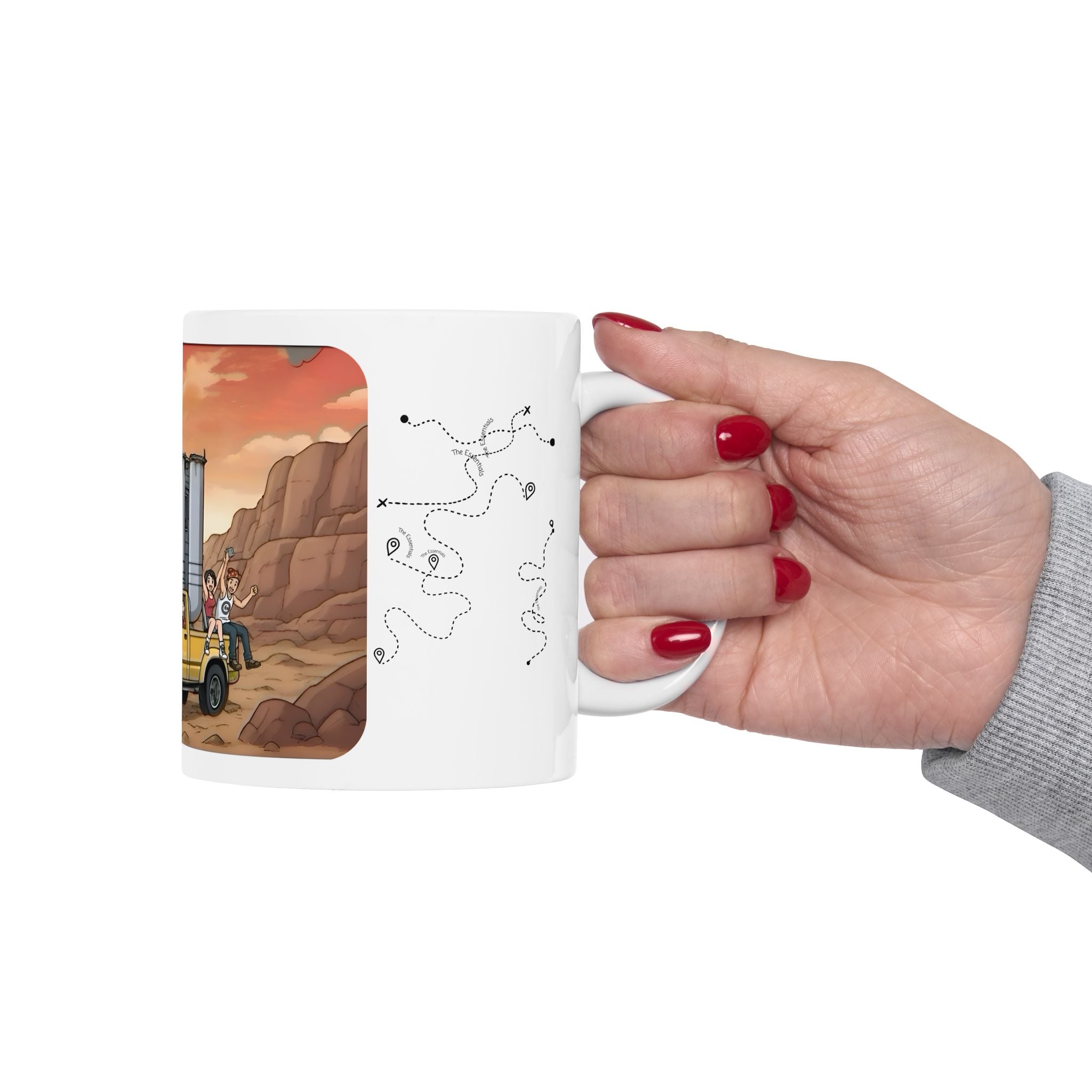 Sunshine State Pickup Trucks #15, Hauling Off The Grid Trailer White Ceramic Mug – Celebrating Companionship, Creativity & Life’s Little Wonders Cup (11oz/15oz)