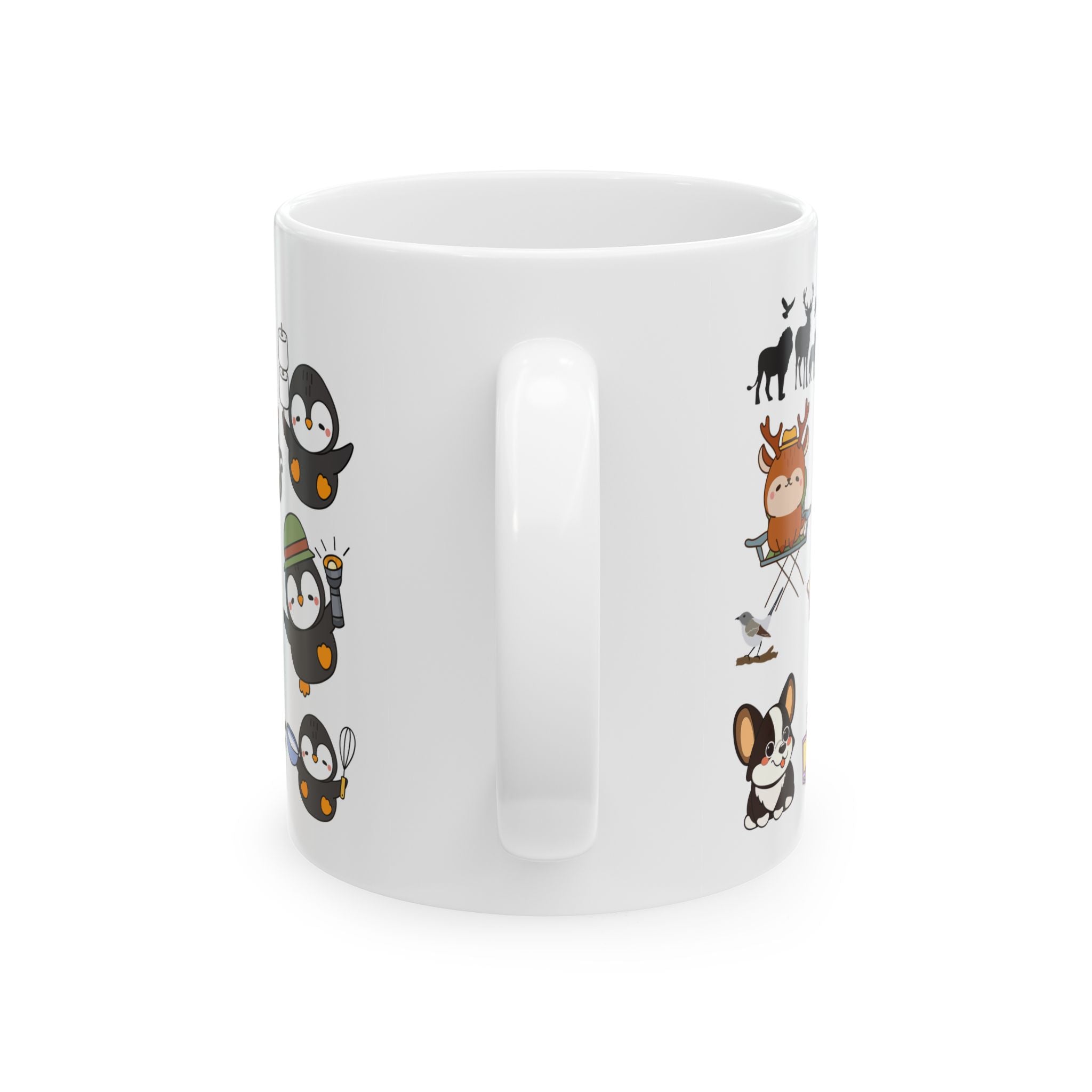 Playful & Cute Pets Decor #4 White Ceramic Mug — Adorable Animals To Brighten Your Day Cup (11oz & 15oz)