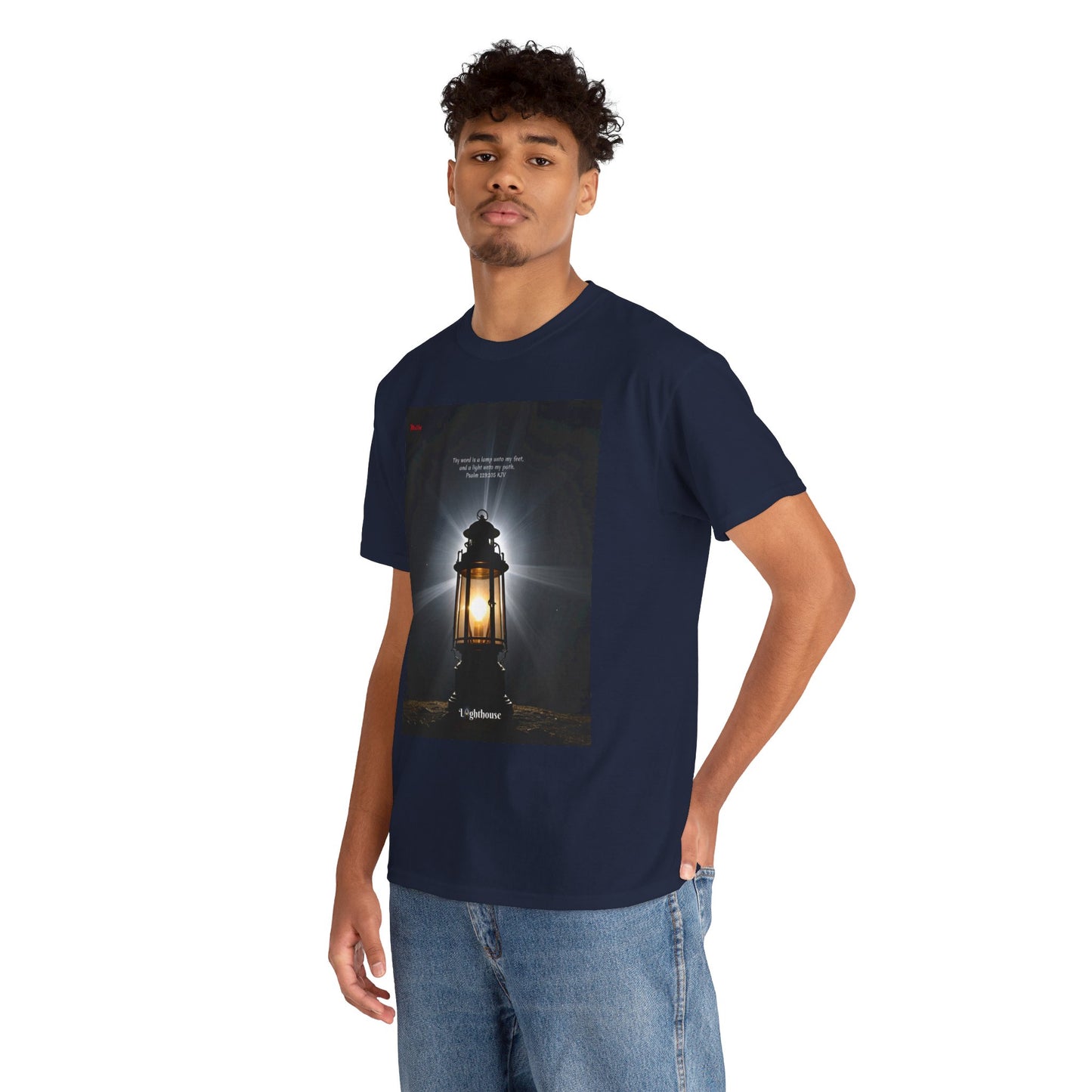 Lighthouse Psalm 119 Unisex Heavy Cotton Tee