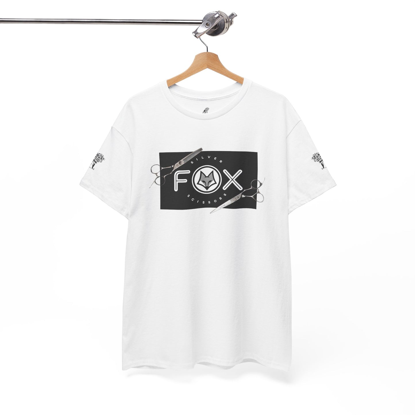 Silver Fox Scissors Unisex Heavy Cotton Tee