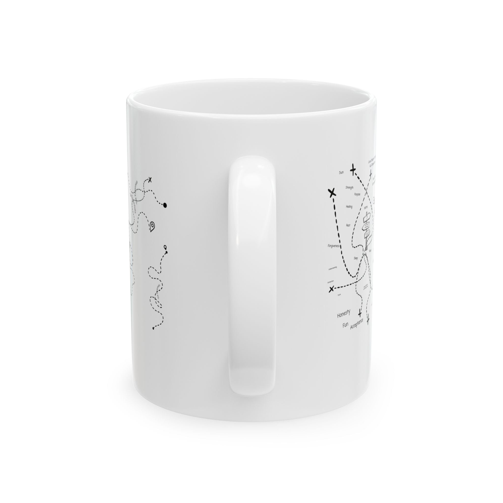 Hot Air Balloon Adventure #5 White Ceramic Mug — True Wealth, Adventure, & Creativity Cup (11oz/15oz)