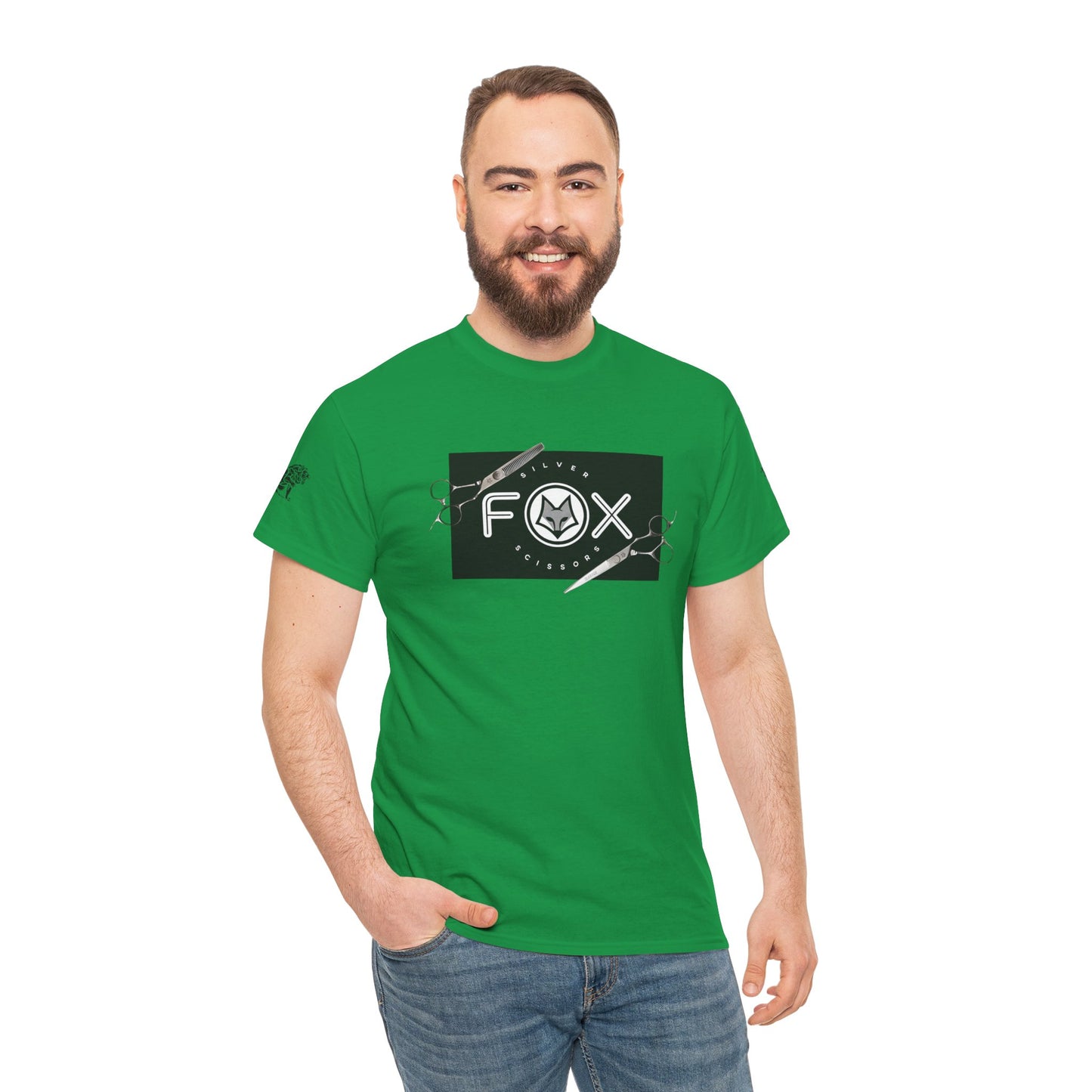 Silver Fox Scissors Unisex Heavy Cotton Tee