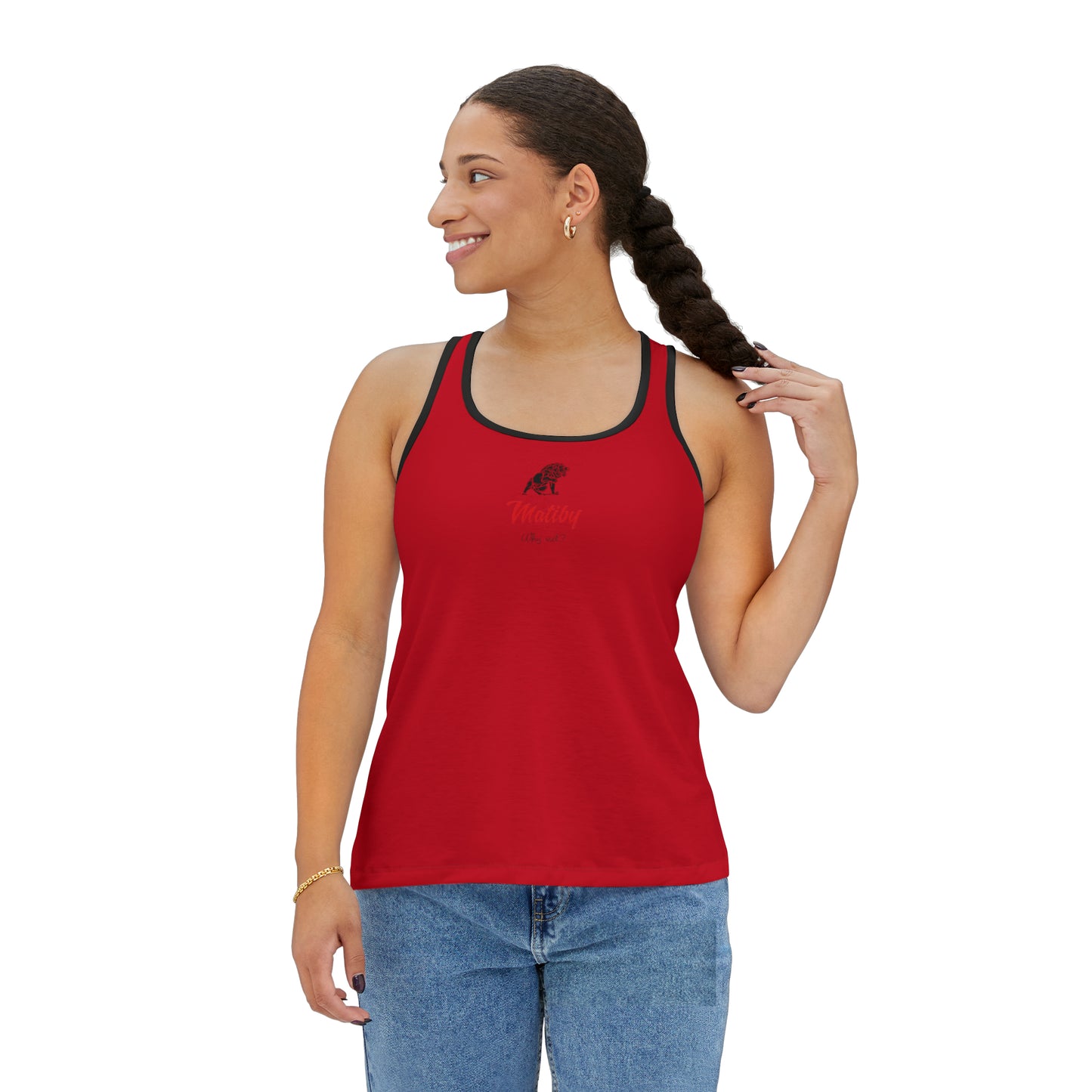 Women's Dark Red Tank Top (AOP)