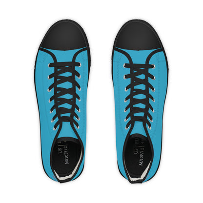 Men's Turquoise High Top Sneakers