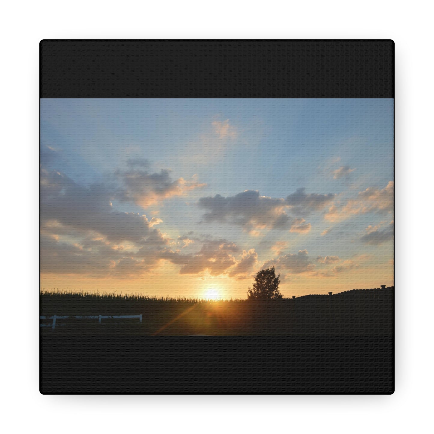 Sunset Black Canvas Gallery Wraps