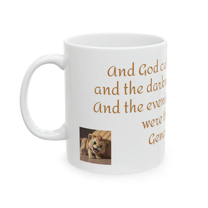 Bible Speaks Gen 1:5 Ceramic Mug, 11oz