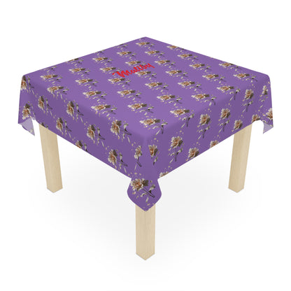 Matiby Light Purple Flower Tablecloth