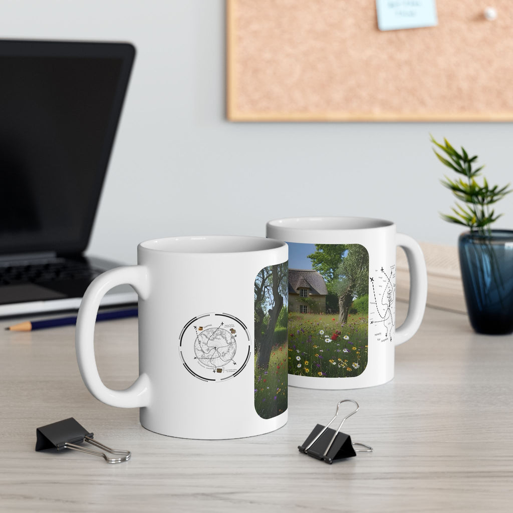 Cozy Architecture & Dreamy Landscapes #19 White Ceramic Mug – Homes Home Sweet Home Cup (11oz/15oz)