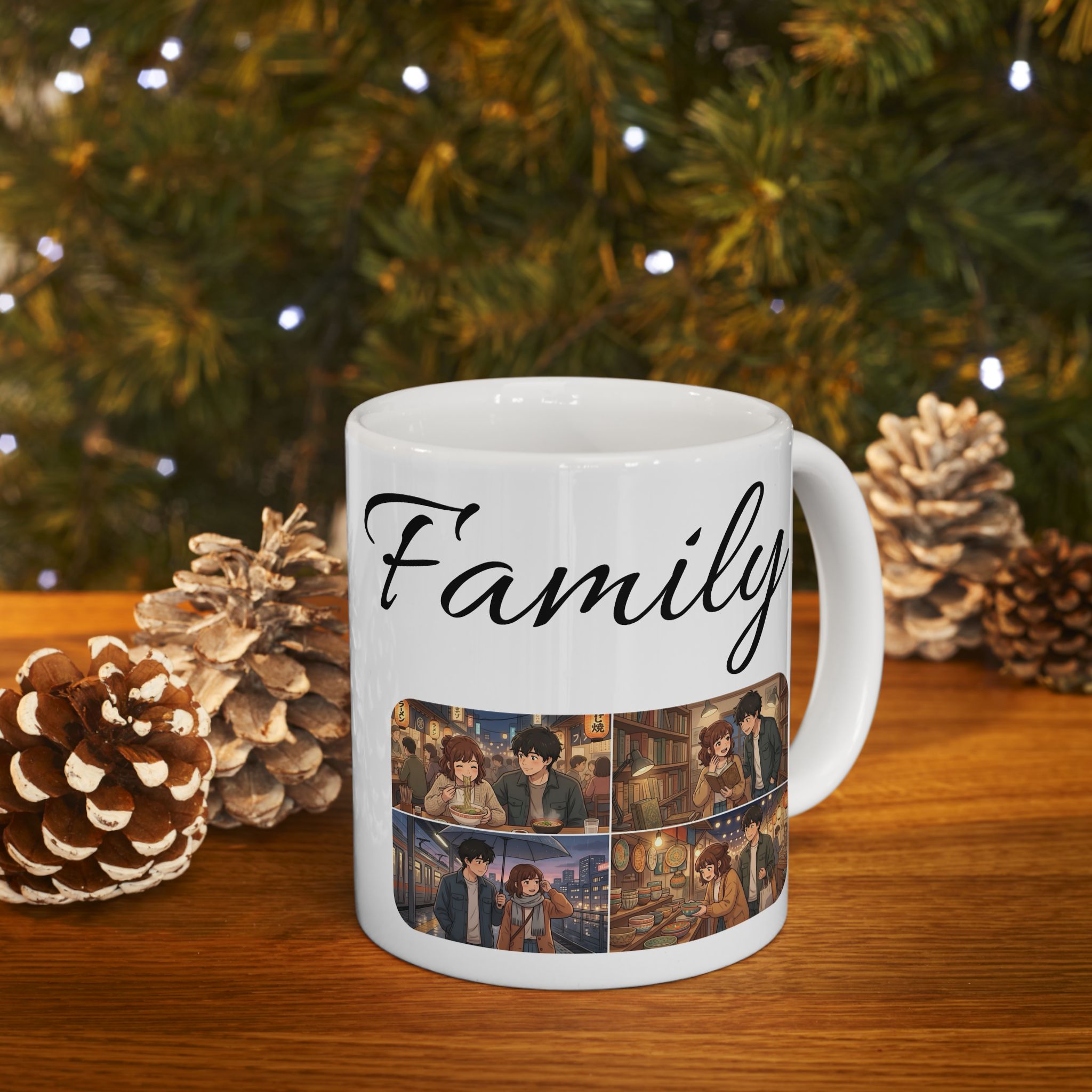 Family & Friends #10 Forever White Ceramic Mug — Cozy Feast Cup (11oz/15oz)