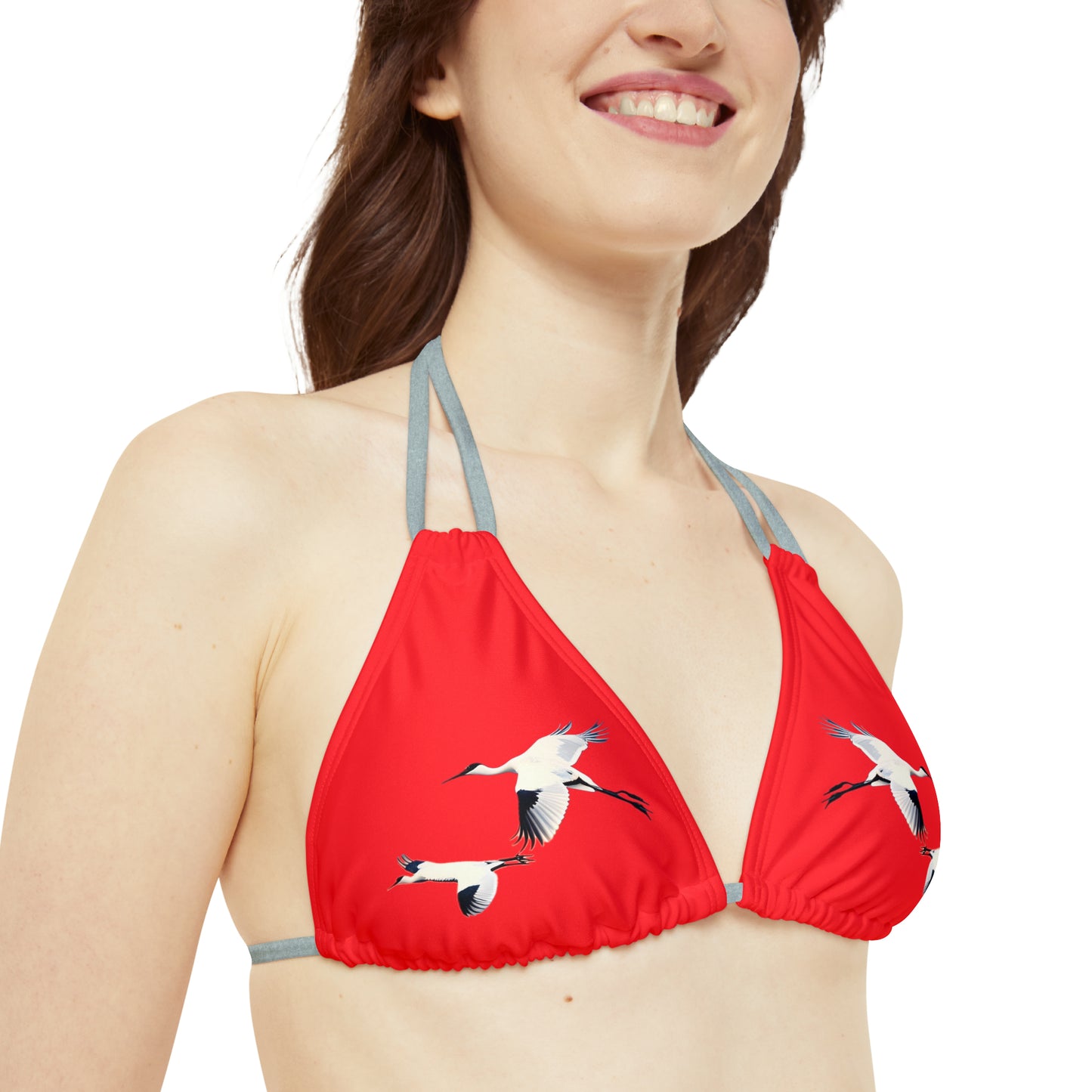 Red Strappy Bikini Set (AOP)