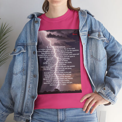 Lightning Style He is Risen Unisex Heavy Cotton Tee