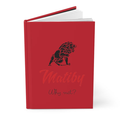 Matiby Hardcover Journal Matte Dark Red