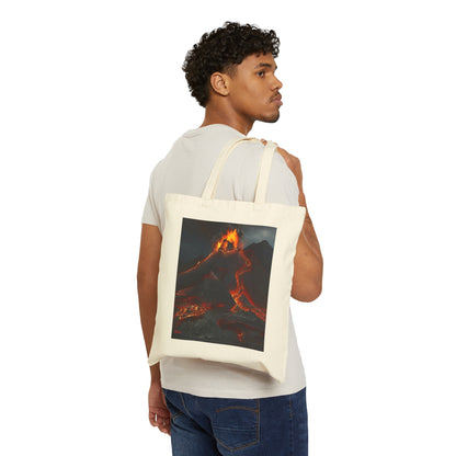 Volcano/Alps Cotton Canvas Tote Bag