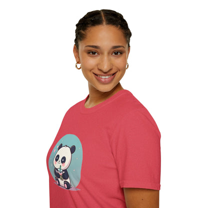 Panda With Boba Unisex Softstyle T-Shirt