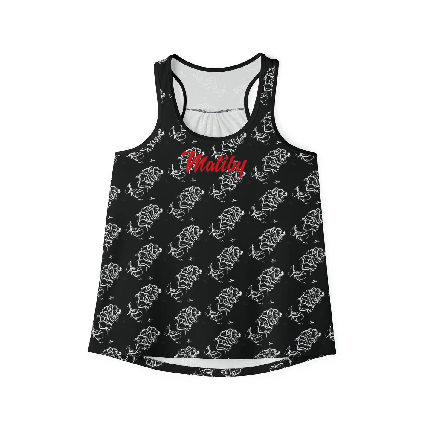 Women's Black Tank Top (AOP)