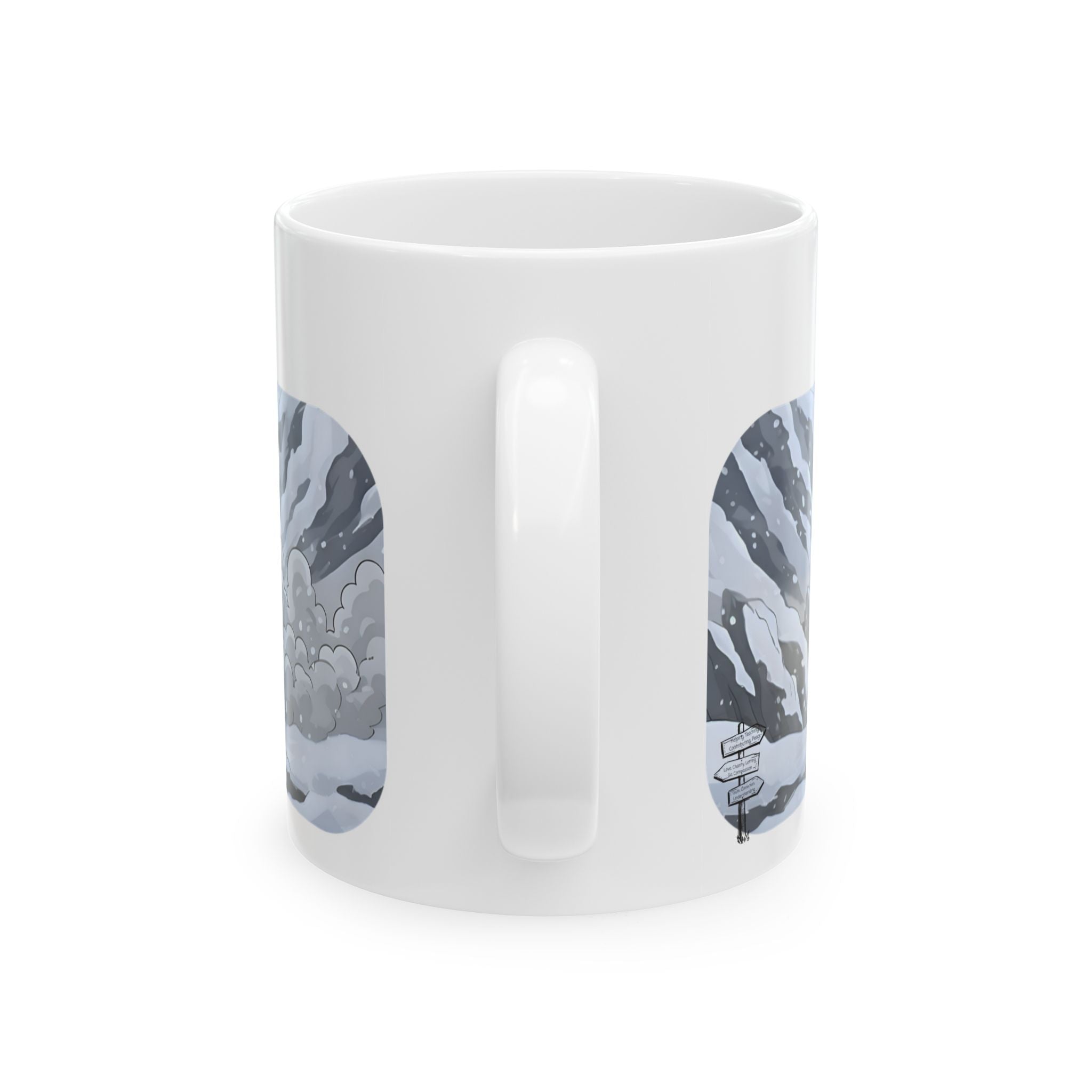Adventure 4x4 Trucks #18, Winter Meteorologists On The Go White Ceramic Mug — Find Your Path To The Essentials Cup (11oz & 15oz)