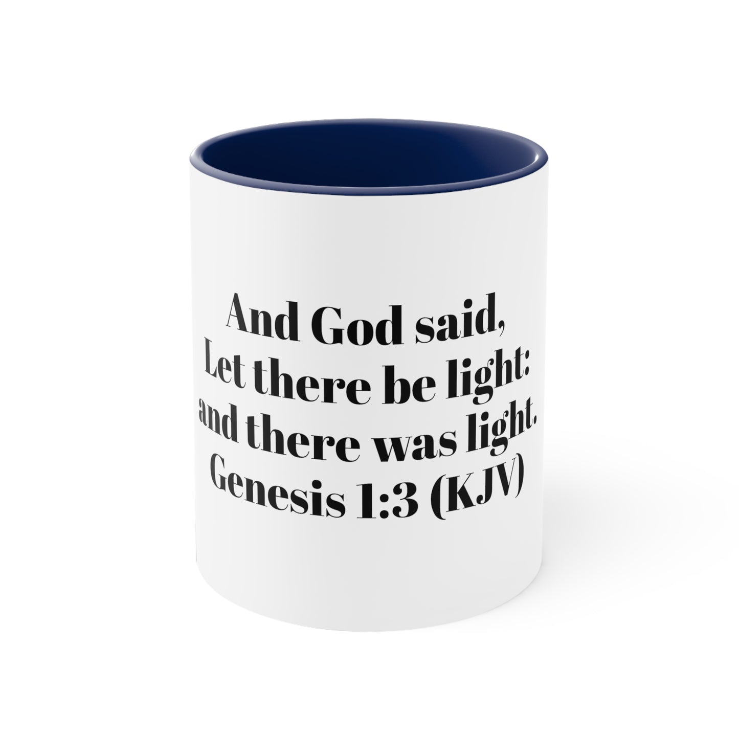 Bible Speaks Gen 1:3 Accent Mug, 11oz