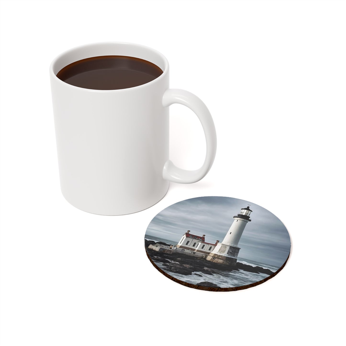 Matiby Lighthouse Cork Back Coaster