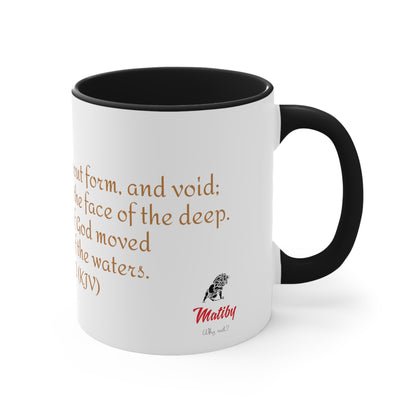 Bible Speaks Gen 1:2 Accent Mug, 11oz