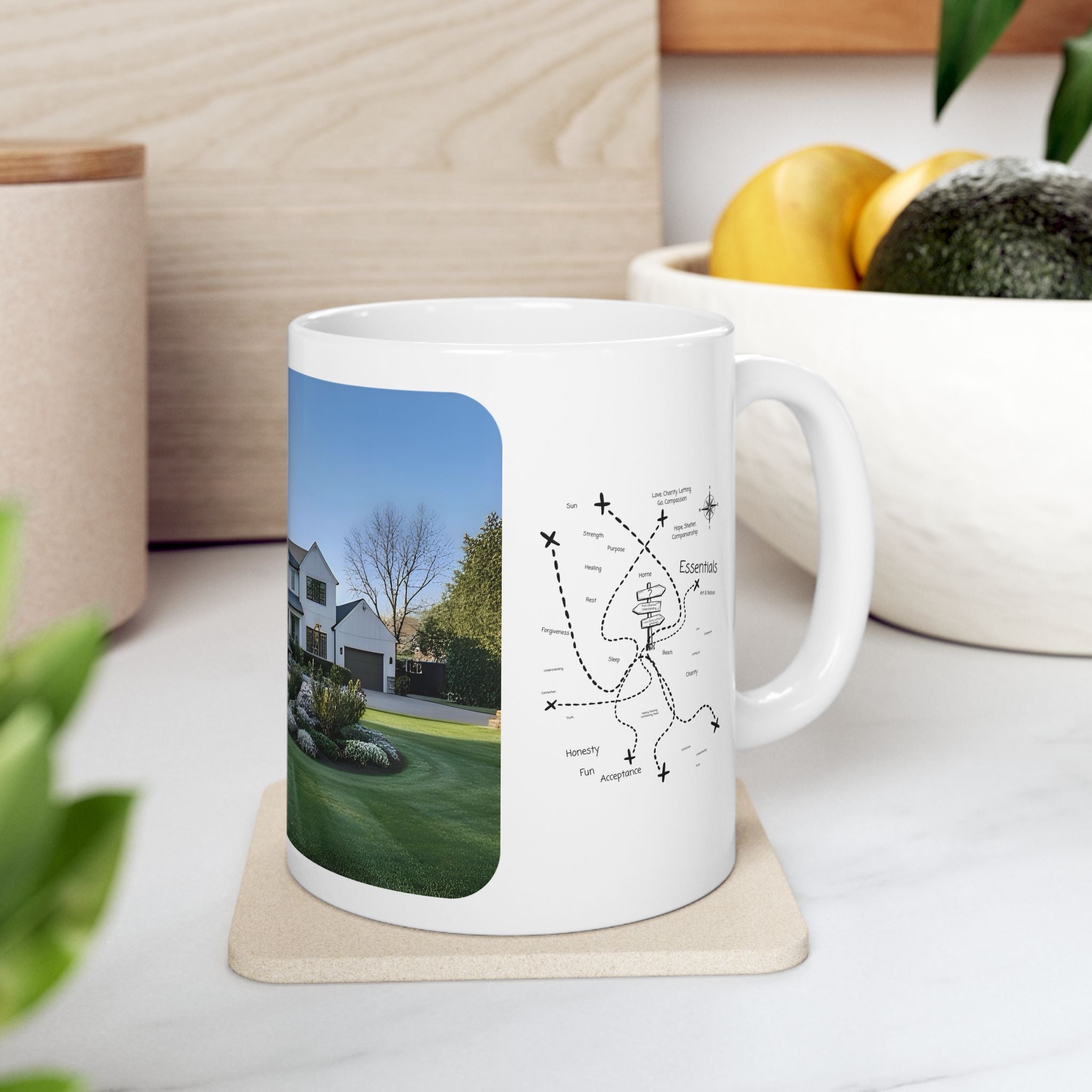 Cozy Architecture & Dreamy Landscapes #4 White Ceramic Mug – Homes Home Sweet Home Cup (11oz/15oz)