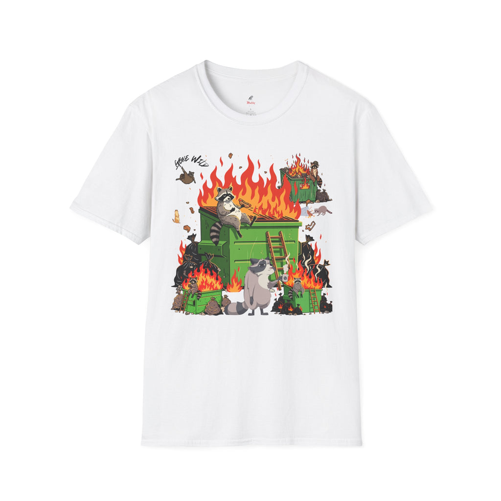 Raccoon Fun #2 Unisex T-Shirt - Dumpster Fire Graphic Tee, Animal Lover Gift, Nature Wildlife Shirt, Funny Graphic Print Apparel, Outdoor