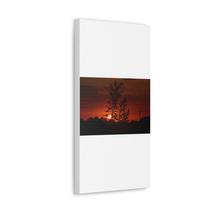 Nature Sunset Silhouette Black Canvas Gallery Wraps