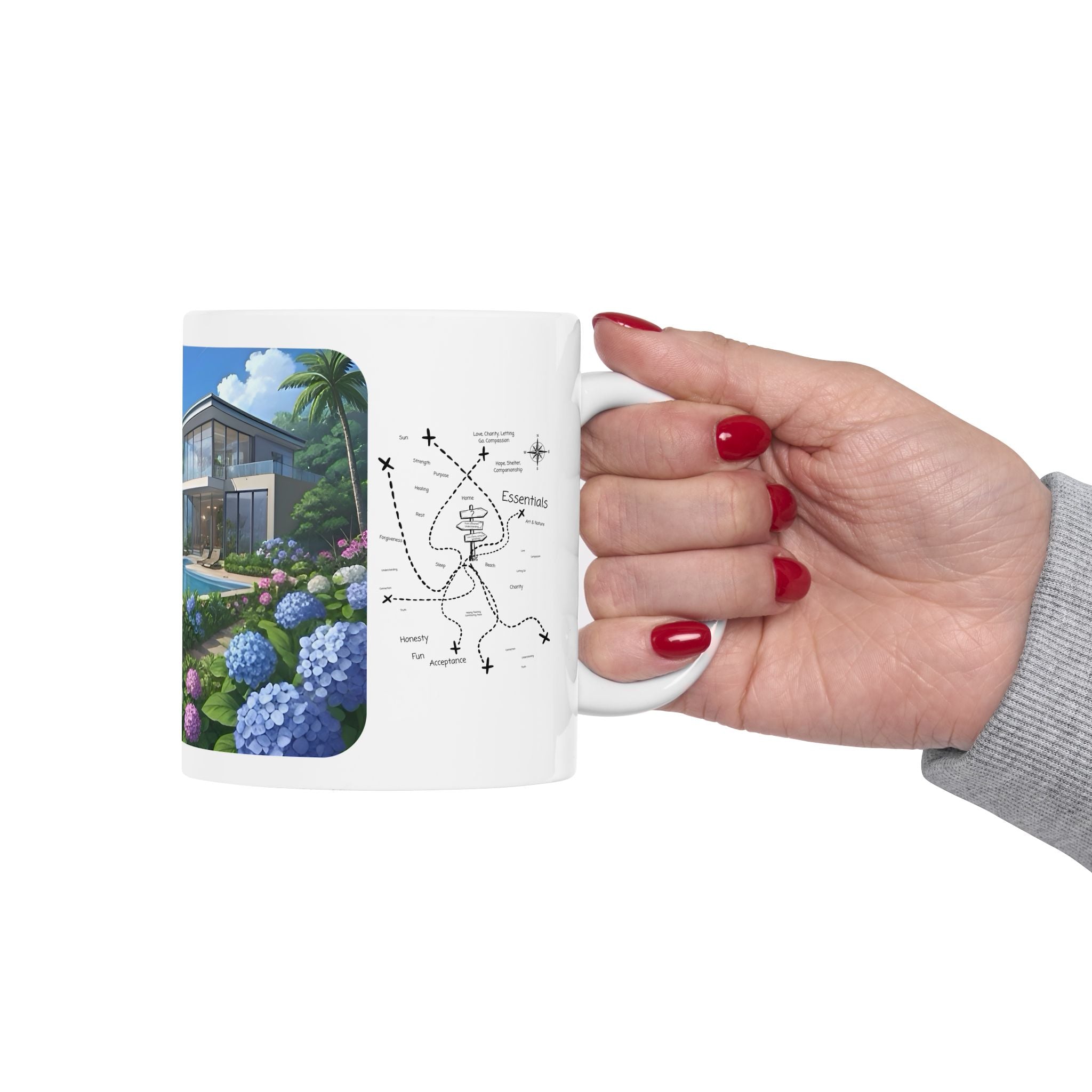 Cozy Architecture & Dreamy Landscapes #42 White Ceramic Mug – Homes Home Sweet Home Cup (11oz/15oz)