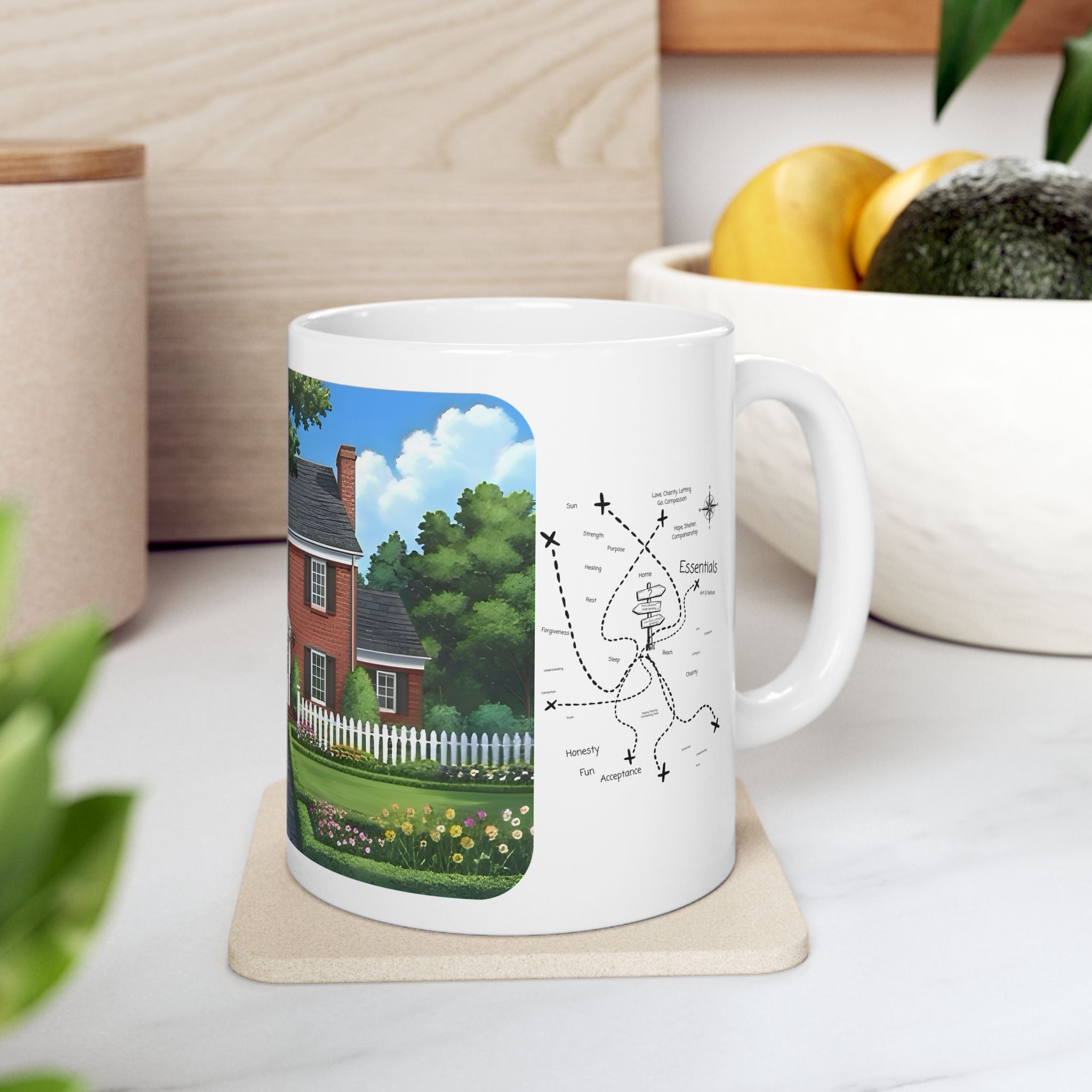 Cozy Architecture & Dreamy Landscapes #47 White Ceramic Mug – Homes Home Sweet Home Cup (11oz/15oz)