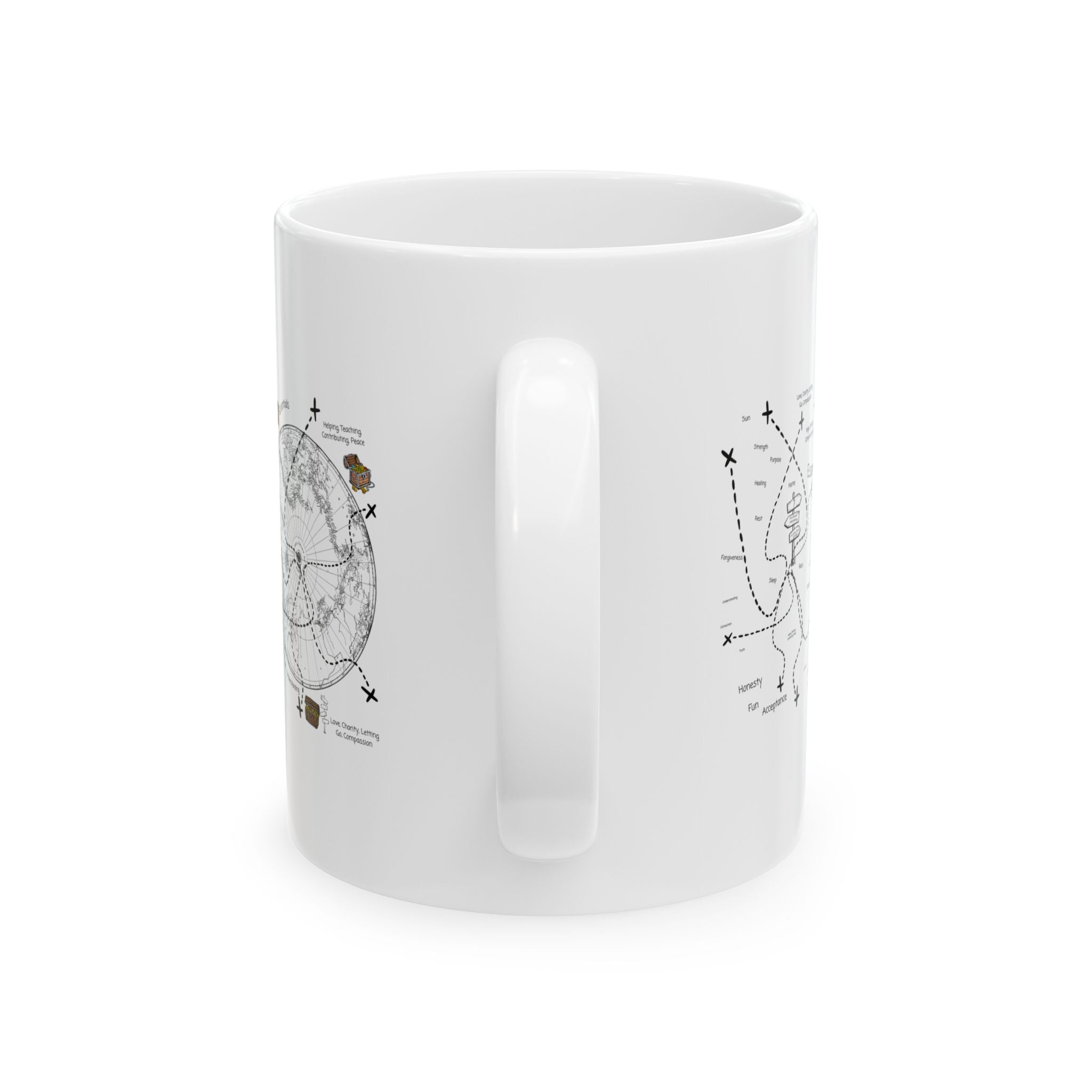 Adrenaline Boat Race #3 for Friends & Couples White Ceramic Mug — Anime Speedboat Treasure Map Cup (11oz/15oz)