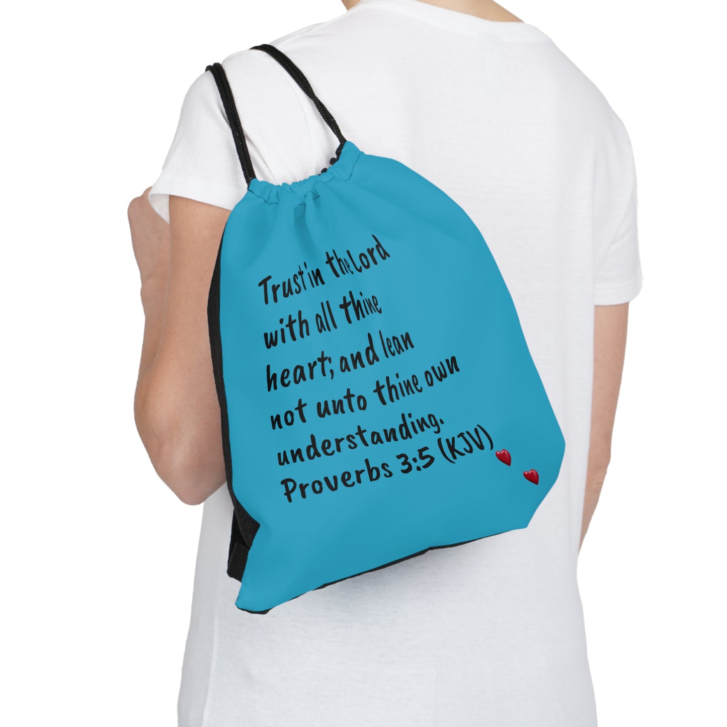 Bible Speaks Outdoor Drawstring Turquoise