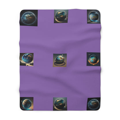 Matiby MEK Purple Sherpa Fleece Blanket