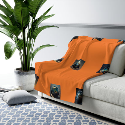 Matiby MEK Orange Sherpa Fleece Blanket