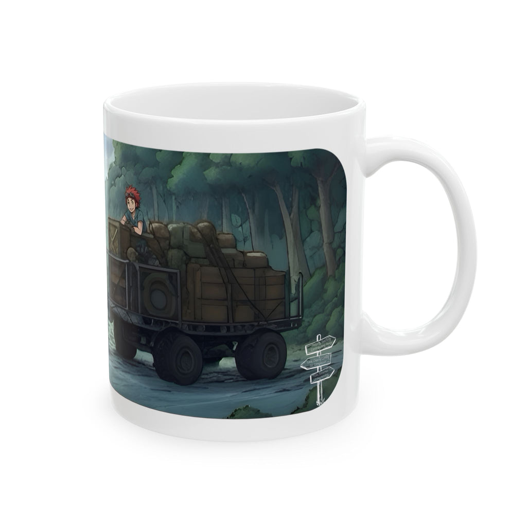 Adventure 4x4 Trucks #31, Young Adults On The Move White Ceramic Mug — Find Your Path To The Essentials Cup (11oz & 15oz)