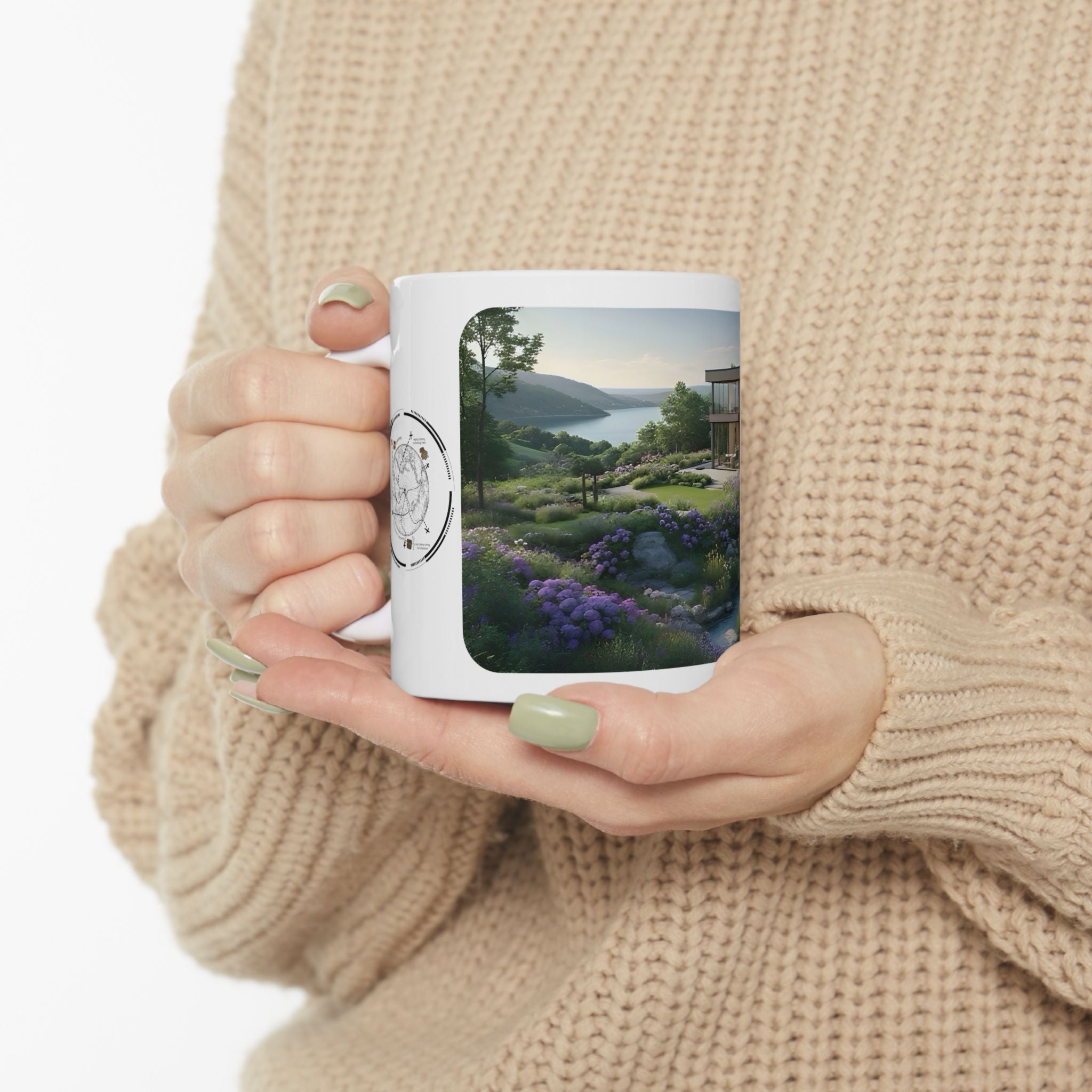 Cozy Architecture & Dreamy Landscapes #14 White Ceramic Mug – Homes Home Sweet Home Cup (11oz/15oz)